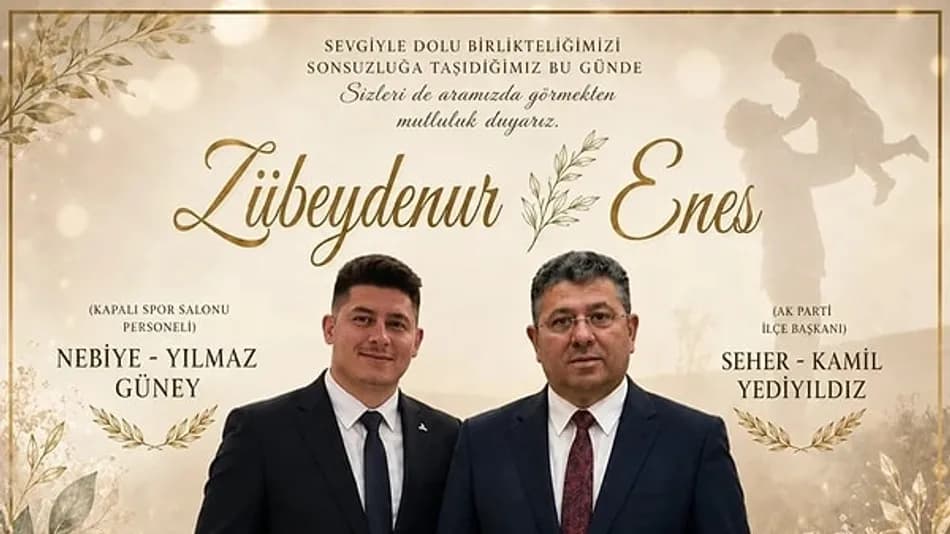 AKP’li Kamil Yediyıldız’ın düğün davetiyesi gündem oldu