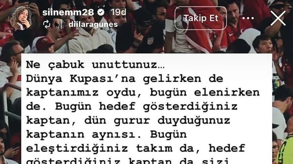Hakan Çalhanoğlu’na Eşi Sinem Çalhanoğlu’ndan Destek
