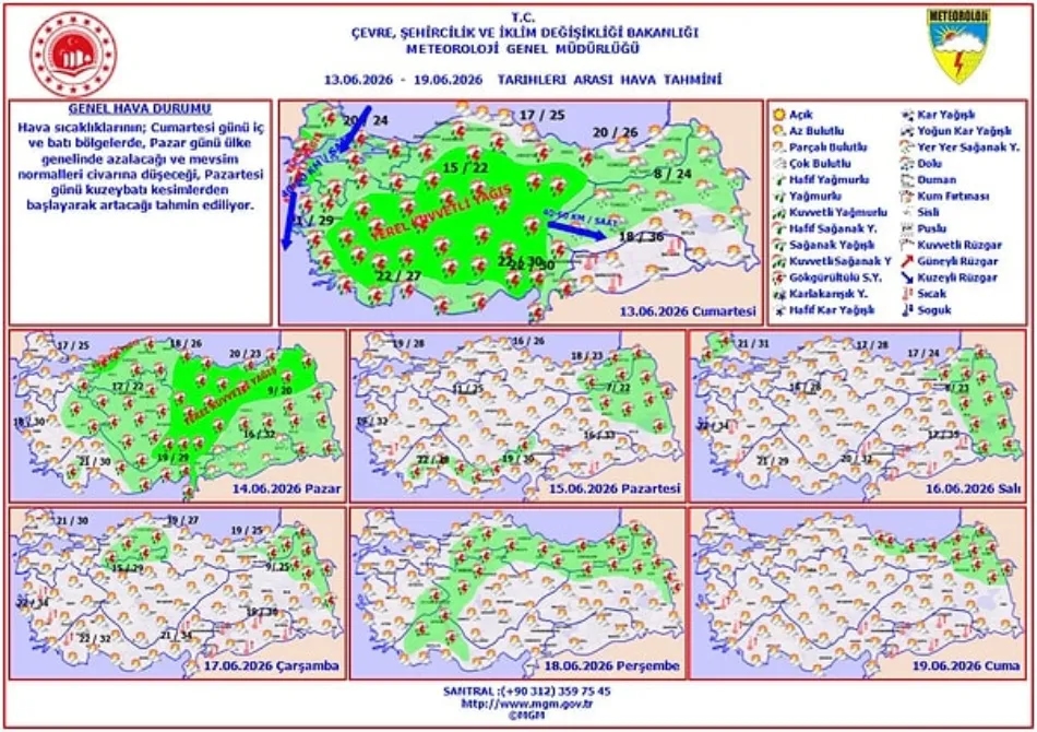 Meteoroloji uyardı: Hafta sonu 57 ilde kuvvetli yağış