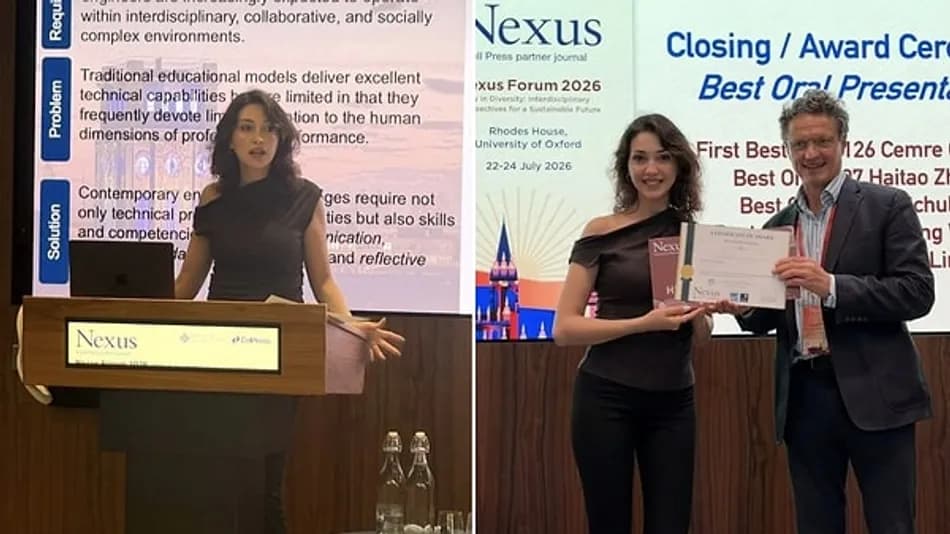 Cemre Gümeli Oxford Üniversitesi’nde ödül aldı