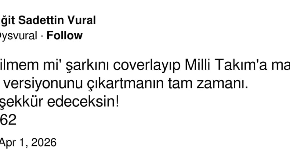 Sefo, milli takım marşı önerisine verdiği yanıtla gündeme geldi