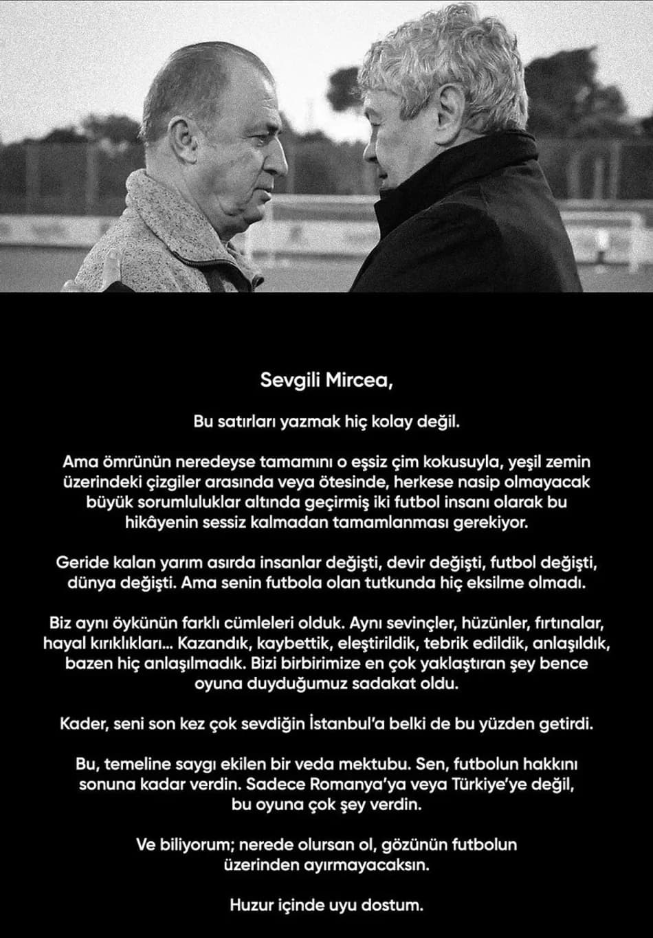 Fatih Terim'den Mircea Lucescu için veda mesajı