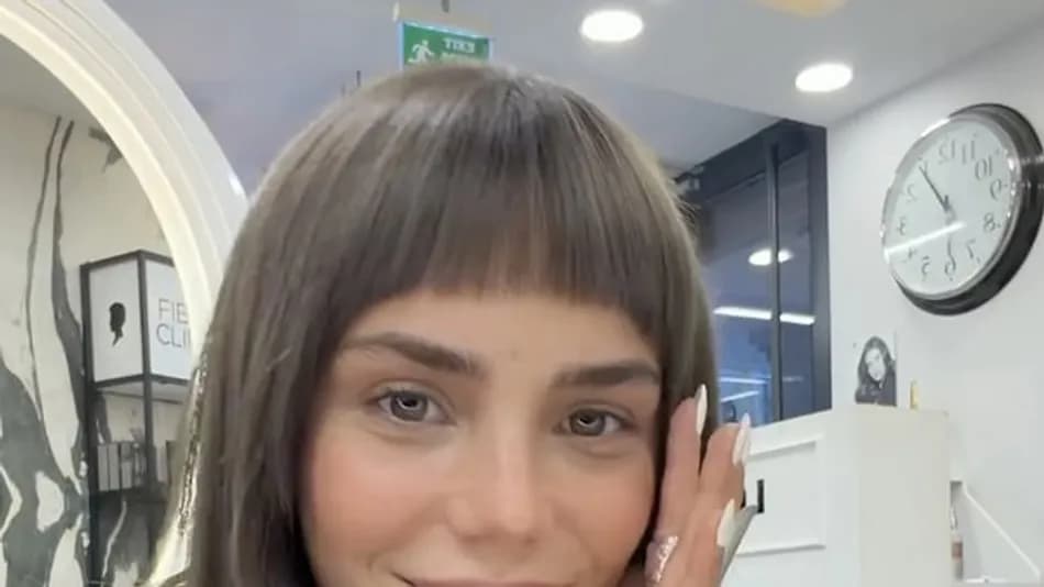 Bahar Şahin saçlarını değiştirdi: Yeni kaküllü imajı gündem oldu