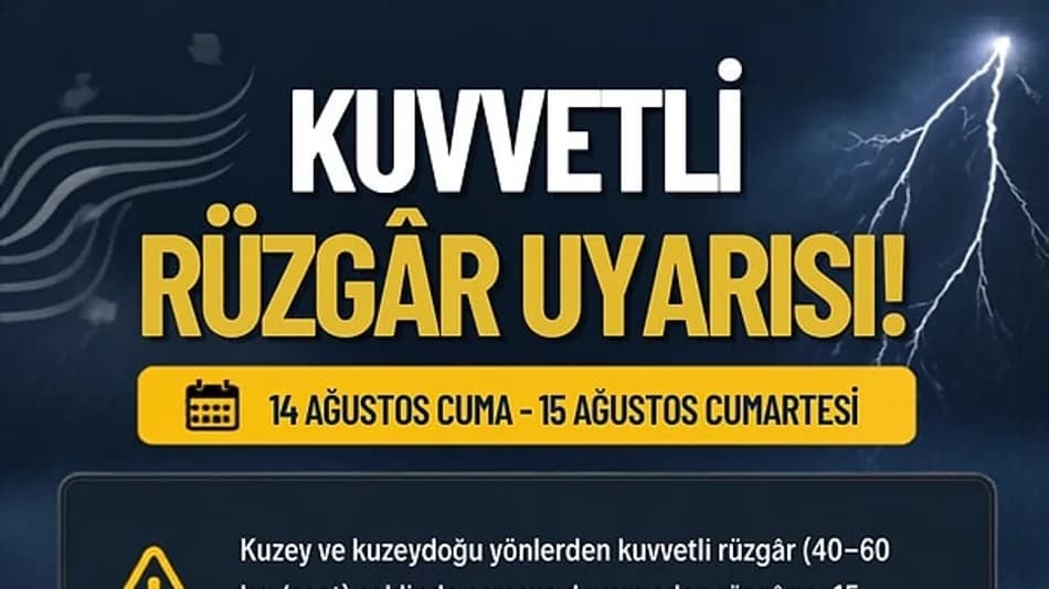 İstanbul Valiliği’nden 15 Ağustos için fırtına uyarısı